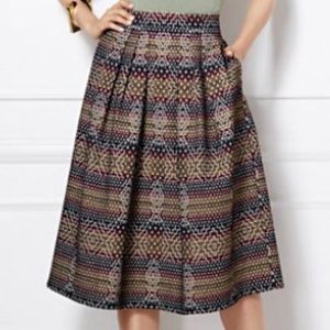 Eva Mendes Graphic Full Fit-Flare skirt